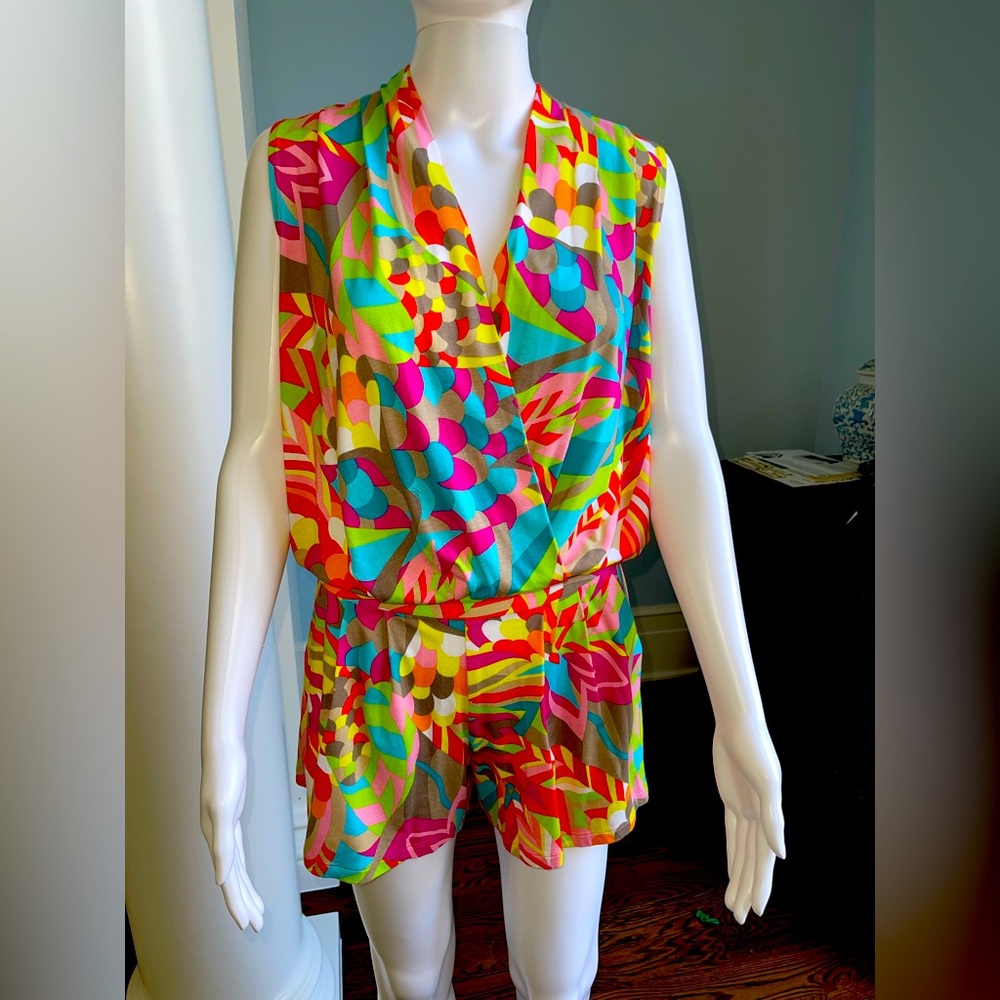 Trina Turk adorable colorful romper size small